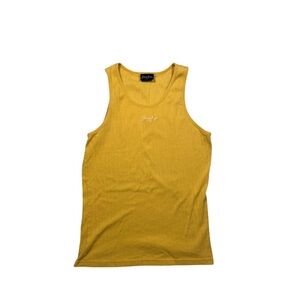 Sean John Mustard Yellow Ribbed Tank Top